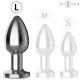 Plug anal 10 vibraciones metal con control remoto L - Intense