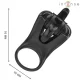 Mabel anillo vibrador 10 vibraciones con estimulador de clítoris negro - Intense