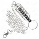 7 anillos pene metal 3,8 cm a 5 cm conectados con polipiel y cadena metal 100 cm - Kink