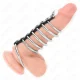 7 anillos pene metal 3,2 cm a 5 cm conectados por polipiel - Kink