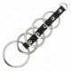 5 anillos pene metal 3,2 cm a 5 cm conectados por polipiel - Kink