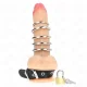 Anillo pene cuero correa con cerradura 21 x 2 cm y 5 anillos metal de 3 cm a 4 cm - Kink