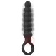 Bob potente vibrador dilatador anal silicona - Black&silver