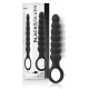 Bob potente vibrador dilatador anal silicona - Black&silver