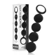 Lennon rosario anal 4 esferas silicona 15 cm - Black&silver
