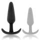 Kael plug anal silicona con asa mediano - Black&silver
