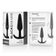 Kael plug anal silicona con asa mediano - Black&silver