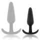 Hansel plug anal silicona con asa pequeño - Black&silver