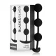 Harry rosario anal 3 esferas silicona 14 cm - Black&silver