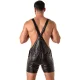 Punch Hole Leatherette Peto corto negro - Locker Gear