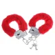 esposas de peluche rojo