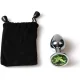 PLUG ANAL METAL MEDIANO VERDE CON BOLSA