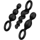 SATISFYER PACK 3 PLUGS SILICONA NEGRO