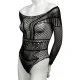 SHOULDER BODY SUIT  - NEGRO