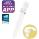 SATISFYER DOUBLE WAND-ER WAND VIBRADOR CON APP - BLANCO