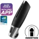 SATISFYER MASTURBADOR POWER CON VIBRACIÓN - NEGRO/ PLATA
