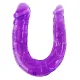 DILDO DOBLE EN GELATINA FLEXIBLE LILA - BAILE 