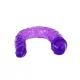  DILDO DOBLE EN GELATINA FLEXIBLE LILA - BAILE 