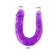  DILDO DOBLE EN GELATINA FLEXIBLE LILA - BAILE 