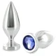  ANAL PLUG ALIMINUM COLOR CRISTAL PEQUEÑO 5.71 CM - METAL HARD 