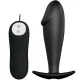  PLUG ANAL SILICONA FORMA PENE Y 12 MODOS VIBRACION NEGRO - PRETTY LOVE 