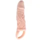  FUNDA EXTENSORA PENE CON VIBRACION Y STRAP PARA TESTICULOS 13.5 CM - BAILE 