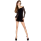  WOMAN BS025 BODYSTOCKING ESTILO VESTIDO NEGRO TALLA UNICA - PASSION 