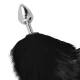  PLUG ANAL SILVER 8 CM CON COLA NEGRO - DARKNESS 