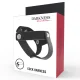  ANILLO DE PIEL PARA PENE Y TESTICULOS - DARKNESS 