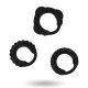  SET 3 ANILLOS PENE NEGRO - ADDICTED TOYS 