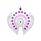 flamboyant joyeria adhesiva violeta rosa