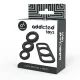  SET 4 ANILLOS SILICONA PARA EL PENE - ADDICTED TOYS 