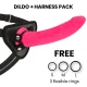  TOYS ARNES + DILDO ROSA SILICONA MEDICA 23 CM O 4.5 CM - DELTA CLUB 