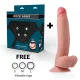  ARNÉS + DUAL DENSITY LEOPARD DILDO REALISTA 23 CM O 4.77 CM - ROCKARMY 