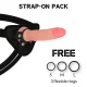  HARNESS + LIQUID SILICONE DILDO PREMIUM AVENGER 19 CM O 3.98 CM - ROCKARMY 