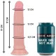  HARNESS + LIQUID SILICONE DILDO PREMIUM AVENGER 19 CM O 3.98 CM - ROCKARMY 