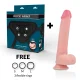  ARNÉS + LIQUID SILICONE DILDO PREMIUM KINGCOBRA 24 CM O 4.77 CM - ROCKARMY 