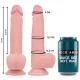  ARNÉS + LIQUID SILICONE DILDO PREMIUM SPITFIRE 21 CM O 4.62 CM - ROCKARMY 