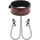  RED EDITION COLLAR CON CADENAS Y PINZAS PEZONES CON FORRO DE NEOPRENO - BEGME 