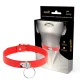  COLLAR CUERO VEGANO ROJO ACCESORIO WOMAN FETISH - COQUETTE CHIC DESIRE 