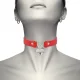  COLLAR CUERO VEGANO ROJO ACCESORIO CORAZÓN CON LLAVE - COQUETTE CHIC DESIRE 