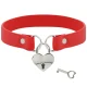  COLLAR CUERO VEGANO ROJO ACCESORIO CORAZÓN CON LLAVE - COQUETTE CHIC DESIRE 