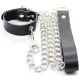  COLLAR PARA PENE Y CORREA PIEL CON CADENA METALICA - OHMAMA FETISH 