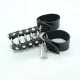  JAULA PENE CON ANILLAS METALICAS Y CORREAS PIEL - OHMAMA FETISH 