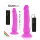  DILDO FLEXIBLE CON VIBRACION LILA 21 CM O 4.9 CM - DIVERSIA 