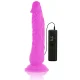  DILDO FLEXIBLE CON VIBRACION LILA 21 CM O 4.9 CM - DIVERSIA 