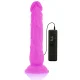  DILDO FLEXIBLE CON VIBRACION LILA 21 CM O 4.9 CM - DIVERSIA 