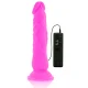  DILDO FLEXIBLE CON VIBRACION LILA 21 CM O 4.9 CM - DIVERSIA 