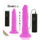  DILDO FLEXIBLE CON VIBRACION LILA 23 CM O 4.3 CM - DIVERSIA 