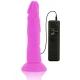  DILDO FLEXIBLE CON VIBRACION LILA 23 CM O 4.3 CM - DIVERSIA 